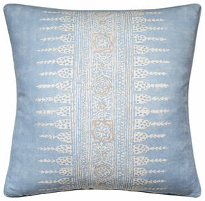 Javanese Stripe Pillow - Spa Blue