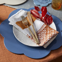 Load image into Gallery viewer, Chambray Blue Large Scallop Placemats (Set of 4)
