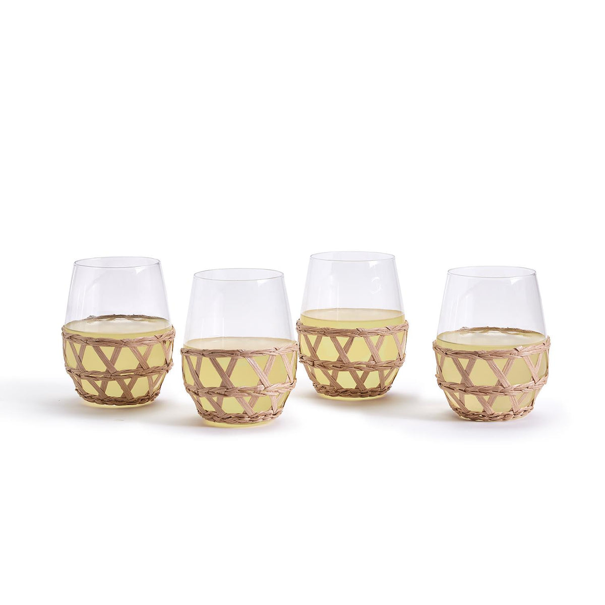 Lattice Stemless Wine Glass (Set of 4) – Pineapples Palms Too