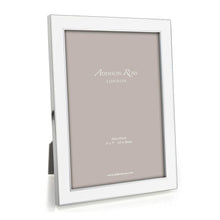 Load image into Gallery viewer, Enamel Frame - White with Silver Trim
