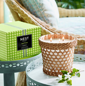 NEST New York Rattan Bamboo 3-Wick Candle