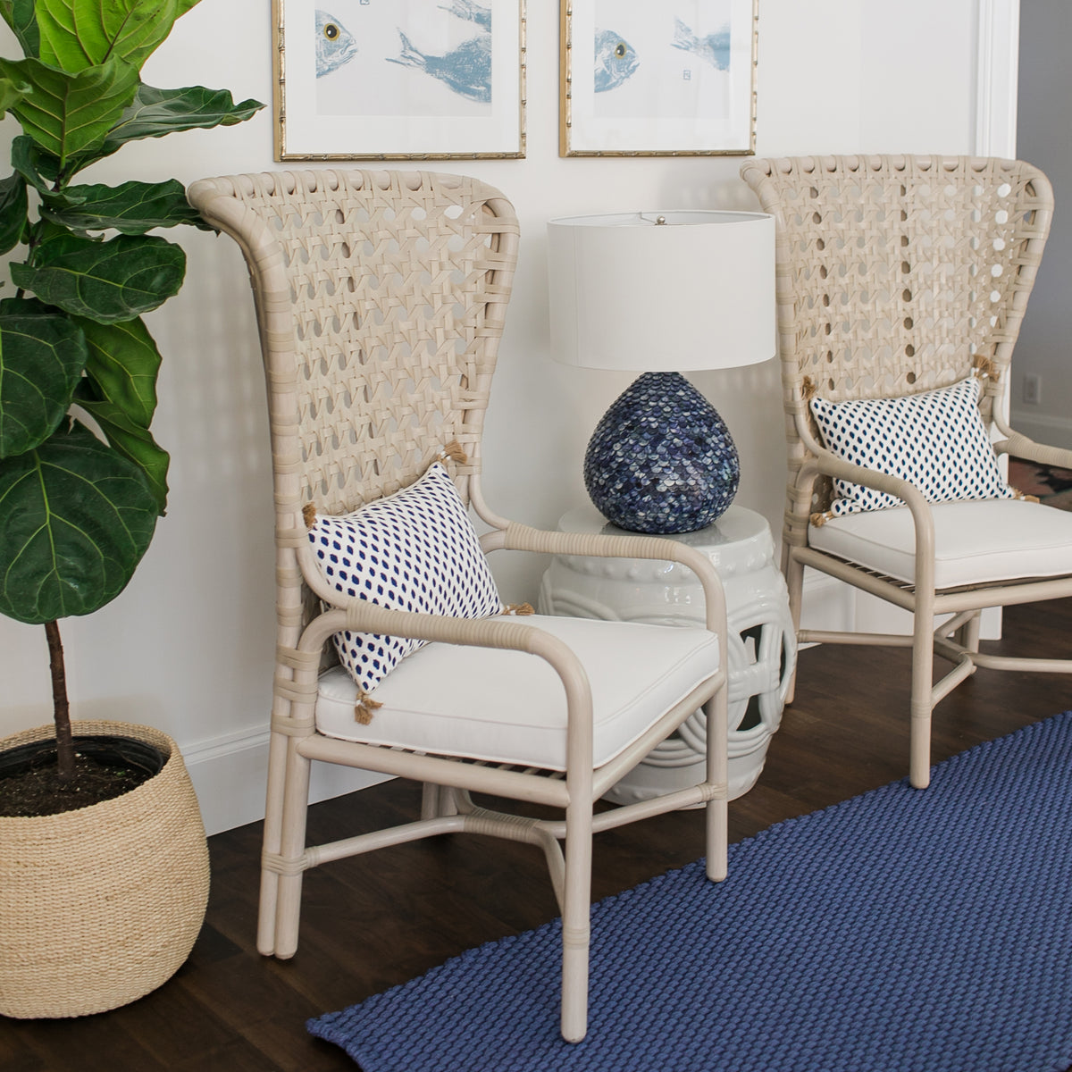 Designer Host Chairs (Set of 2) Pineapples Palms Too