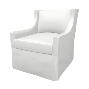 Palm Beach Swivel Rocker - Upholstered - Crescent White