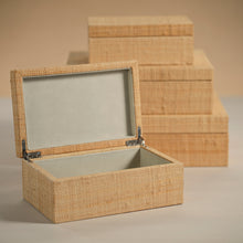 Load image into Gallery viewer, Bungalow Grasscloth Decorative Box
