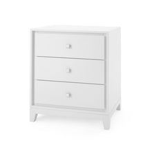 Load image into Gallery viewer, Bergamo 3 Drawer Lacquer Side Table

