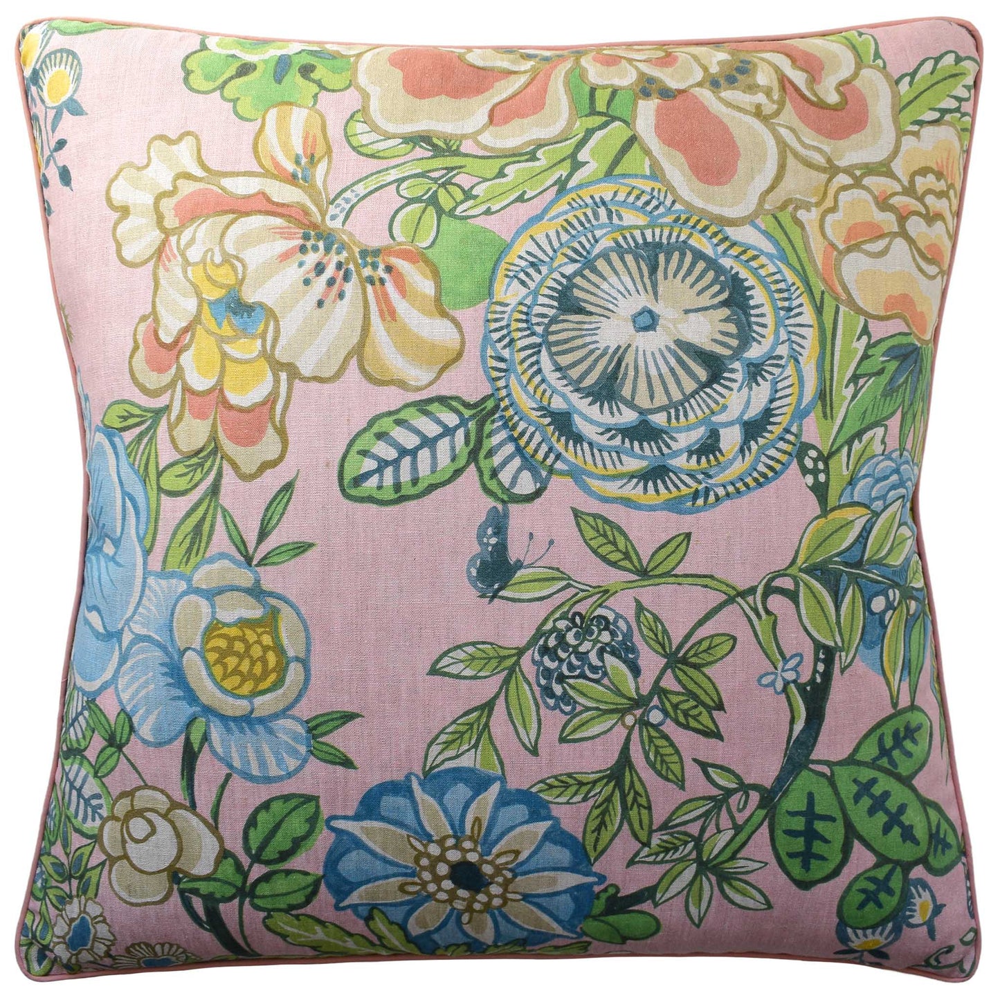 Peony Garden Linen Pillow