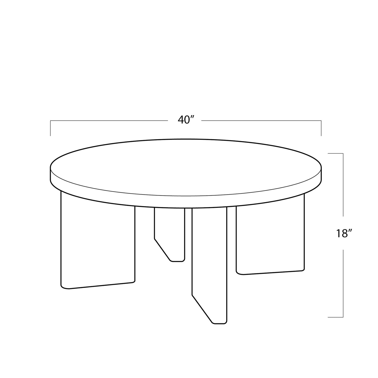 Fraya Round Cocktail Table - Large