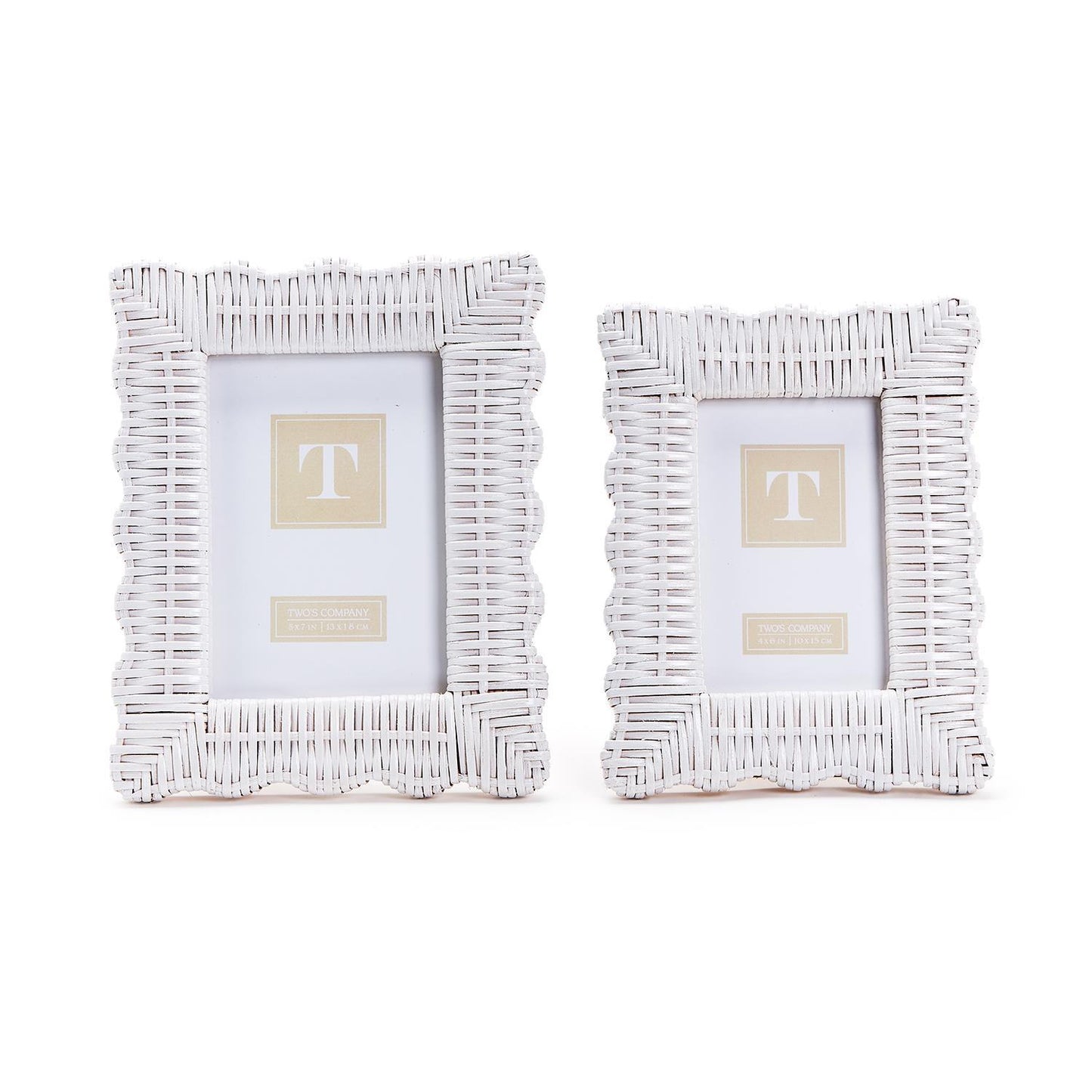 Wicker Weave Photo Frame White