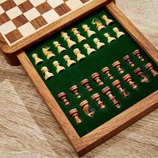 Magnetic Chess Set in Hand-Crafted Wood Box