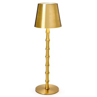 LED Portable Cordless Gold Bamboo Lamp