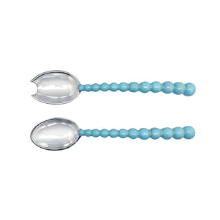 Pearled Aqua Salad Servers