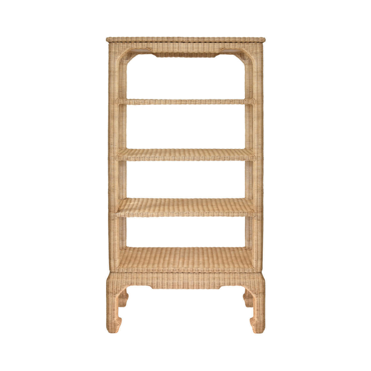 Cavalier Ming Style Woven Rattan Etagere