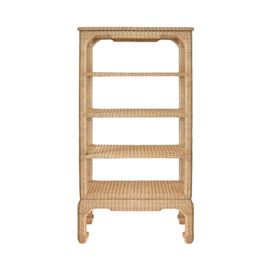 Cavalier Ming Style Woven Rattan Etagere