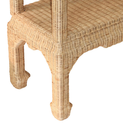 Cavalier Ming Style Woven Rattan Etagere