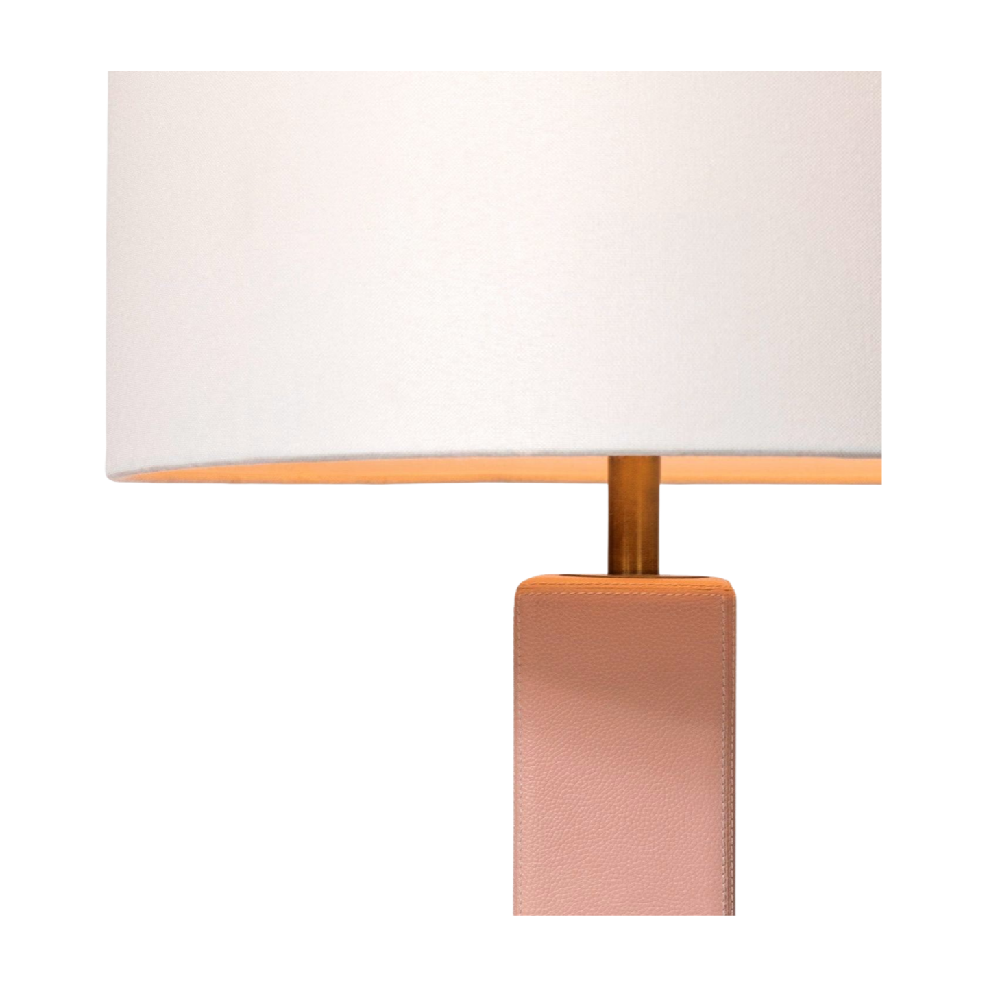 Charlie Table Lamp Dusty Rose Leather