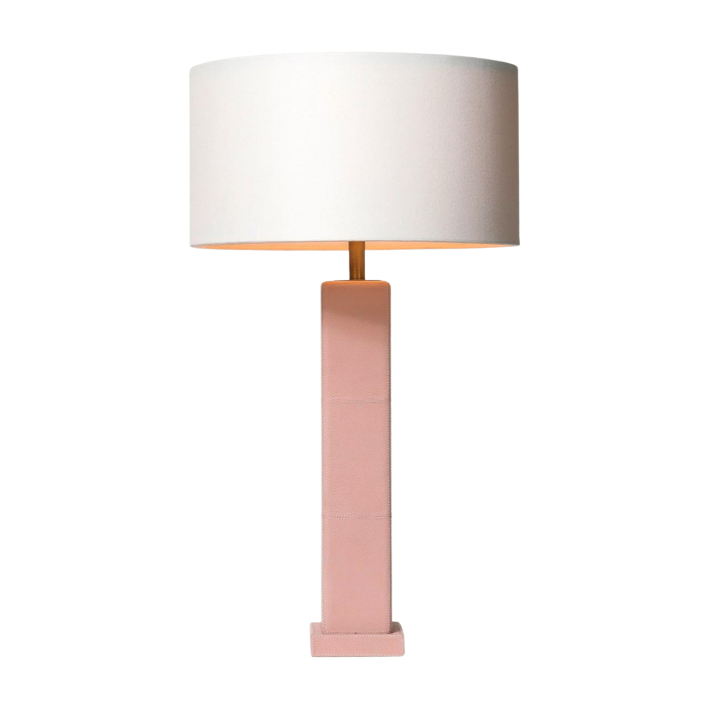 Charlie Table Lamp Dusty Rose Leather