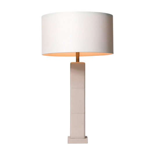 Charlie Table Lamp Light Gray Leather