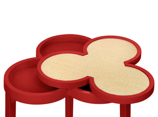 Dylan Modern Natural Grasscloth Clover Table
