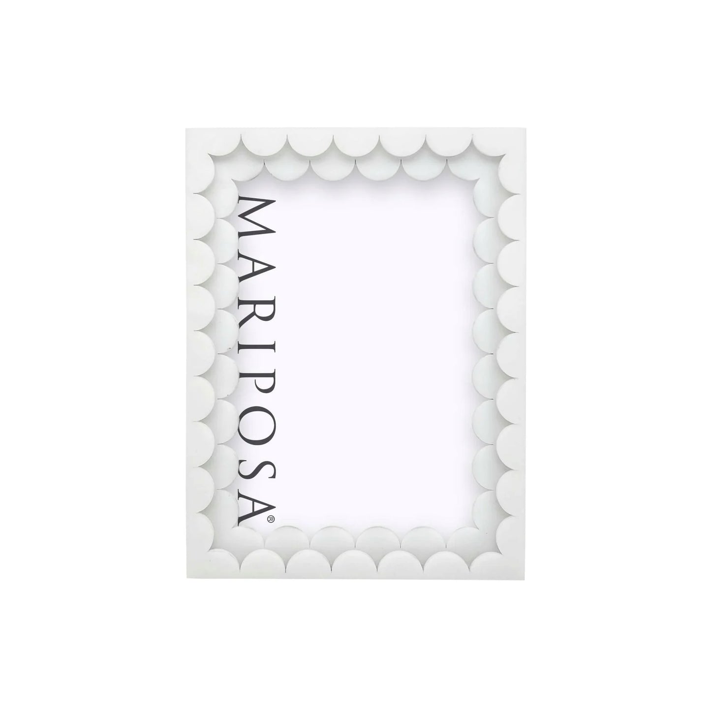 White Acrylic Double Scallop Frame