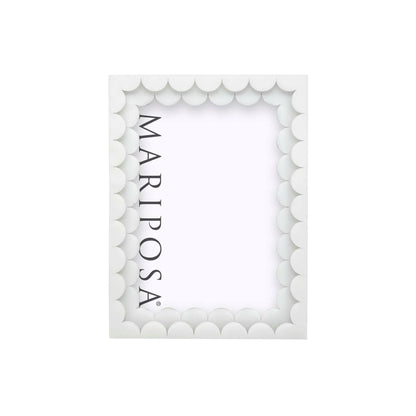 White Acrylic Double Scallop Frame