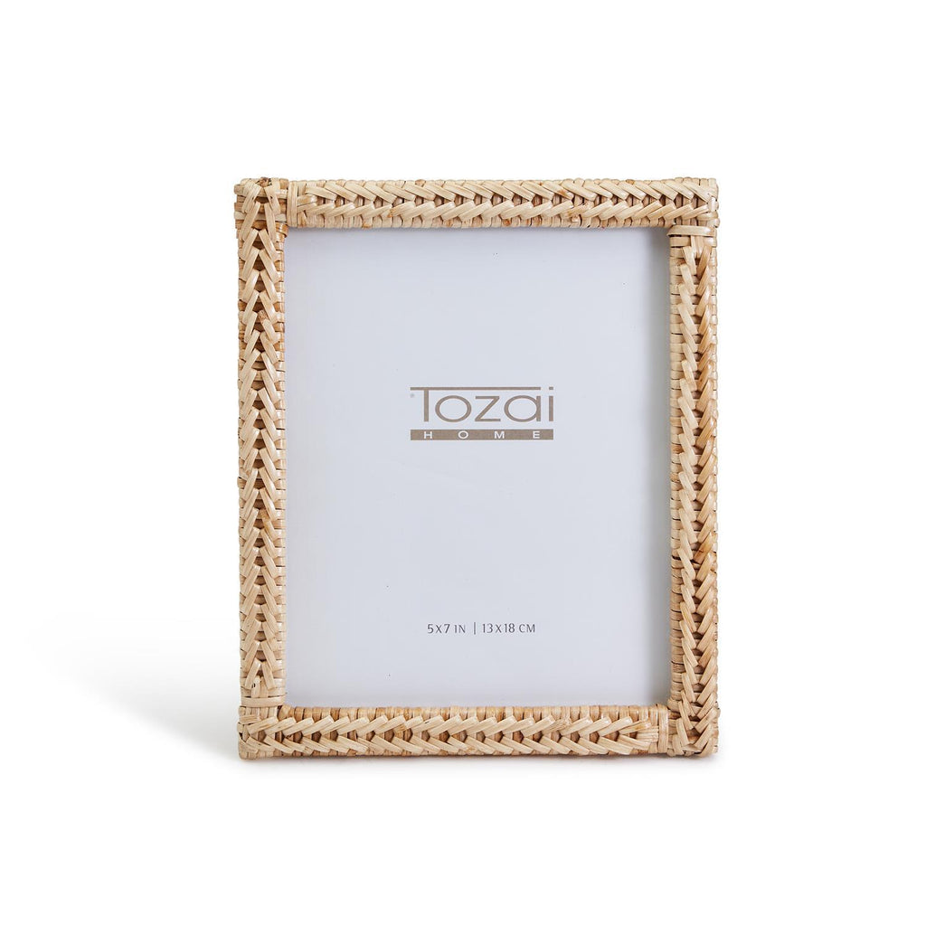 Woven Rattan Photo Frame – Pineapples Palms Too