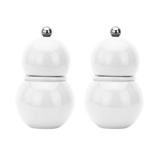 White Chubbie Salt & Pepper Mill Grinder Set