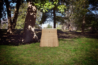 Giselle Rattan Side Table with Glass Top