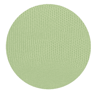 Faux Lizard Moss Green Coaster Round 8" with Felt Back (Set of 8)