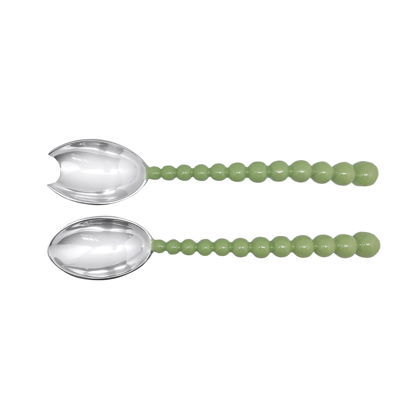 Pearled Aqua Salad Servers