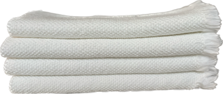 White Fringe Napkins-Set of 4