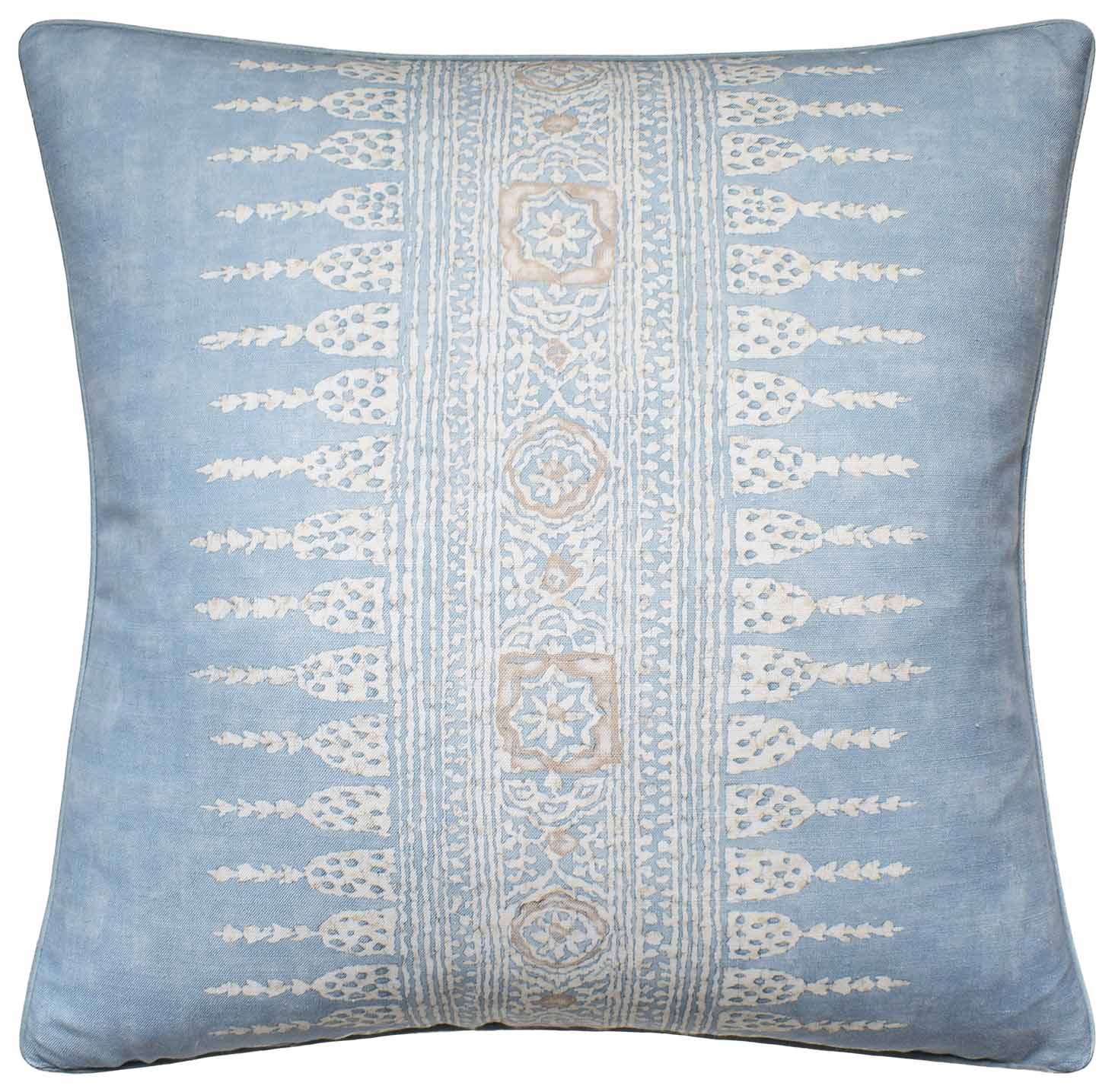 Javanese Stripe Pillow Spa Blue Pineapples Palms Too Pineapples Palms Too