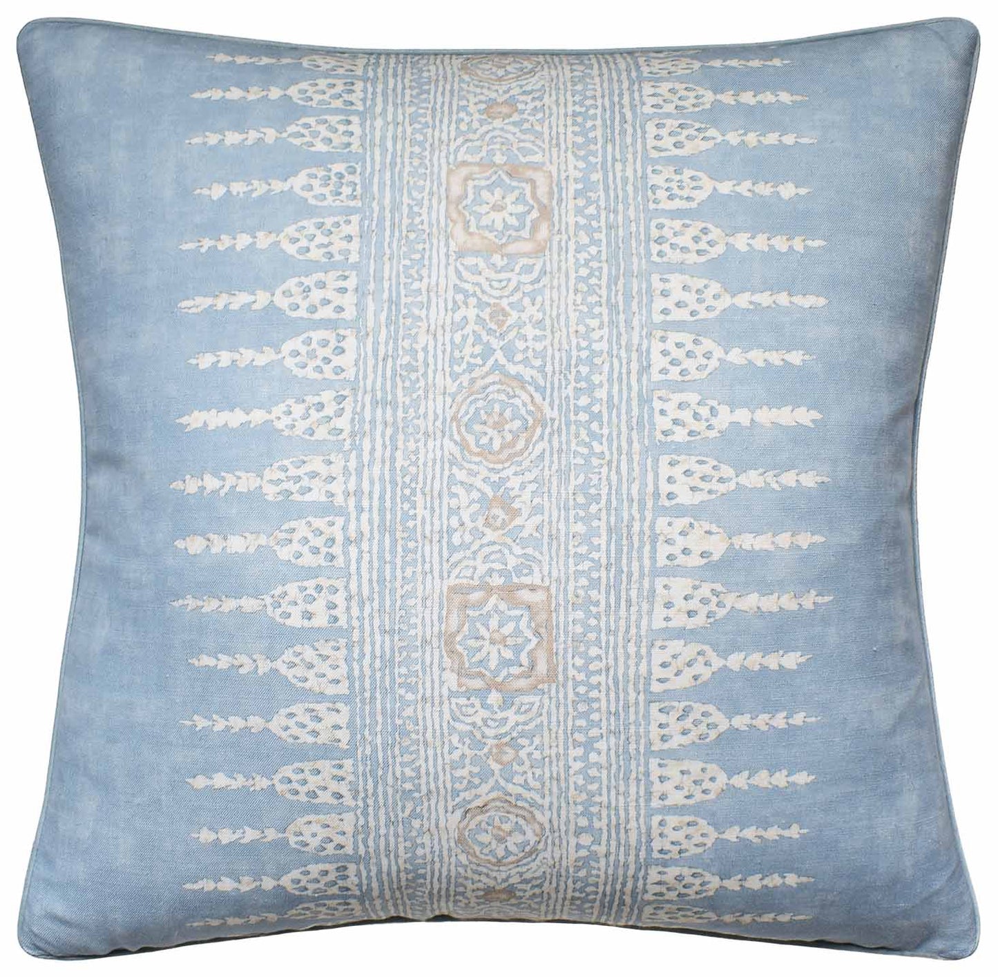 Javanese Stripe Pillow - Spa Blue