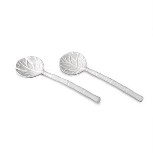 Lettuce Salad Servers in White Melamine