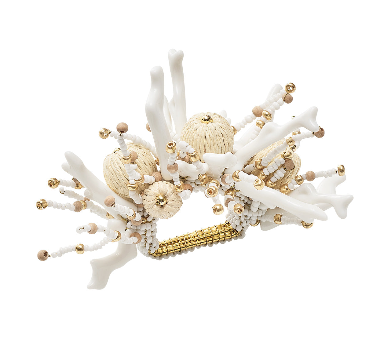 Coral Spray Napkin Rings (Set of 4)