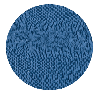 Faux Lizard Navy Coaster Round 8" with Felt Back (Set of 8)