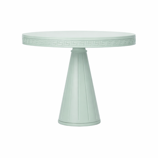 Custom  Painted Greek Key Round Table