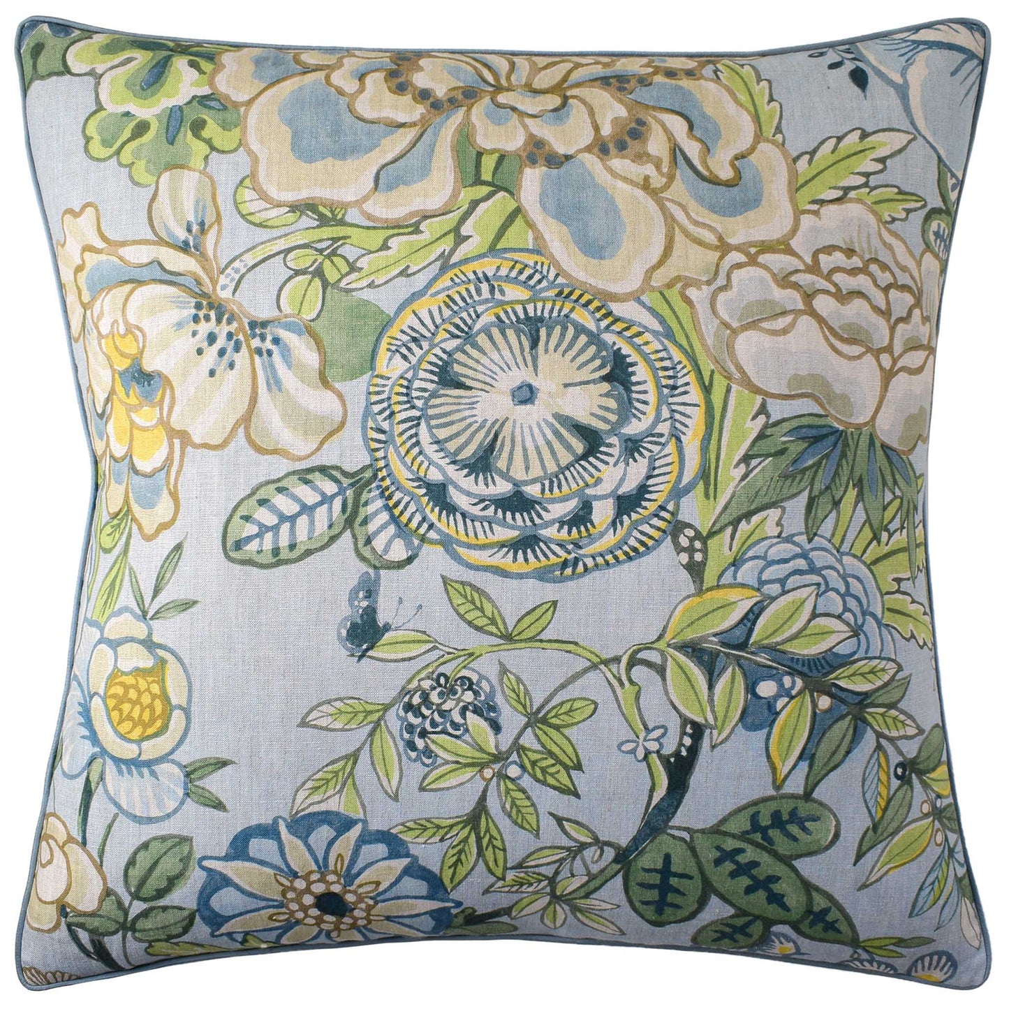 Peony Garden Linen Pillow