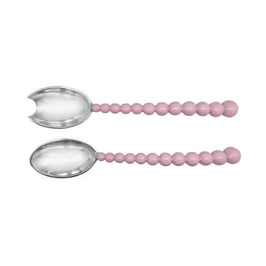 Pearled Pink Salad Servers