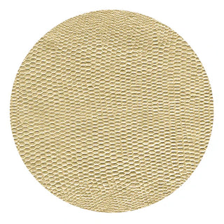 Faux Lizard Platinum Coaster Round 8" with Felt Back (Set of 8)