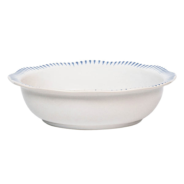 Sitio Stripe 12" Serving Bowl - Delft Blue