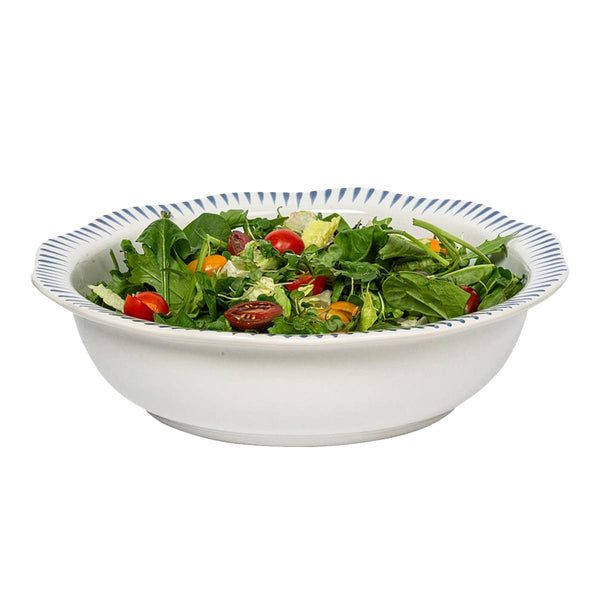 Sitio Stripe 12" Serving Bowl - Delft Blue