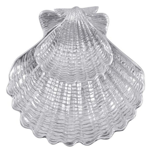 Scallop Shell 2-Piece Chip & Dip