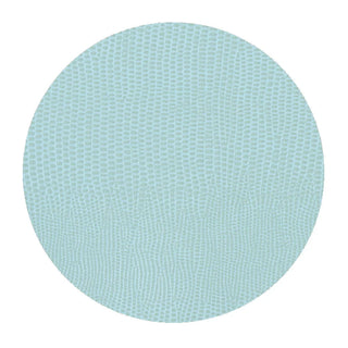 Faux Lizard Soft Aqua Coaster Round 8" with Felt Back (Set of 8)