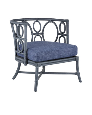Tegal Rattan Chair - Navy by Currey & Co