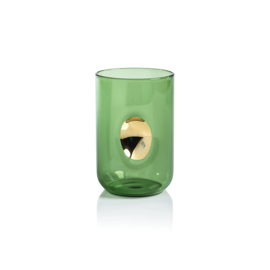 Aperitivo Tumbler with Gold Accent - Light Green - Set of 4