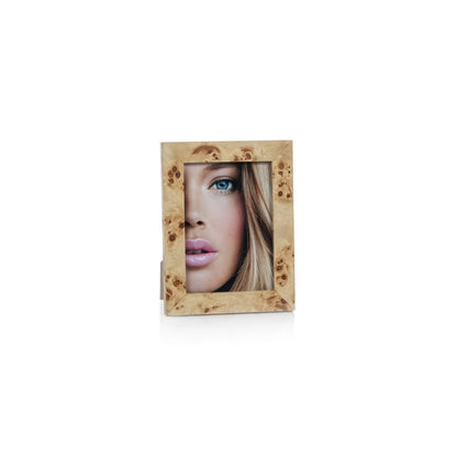 Burl Wood Veneer Photo Frame