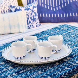 Sitio Stripe Mug - Delft Blue (Set of 4)