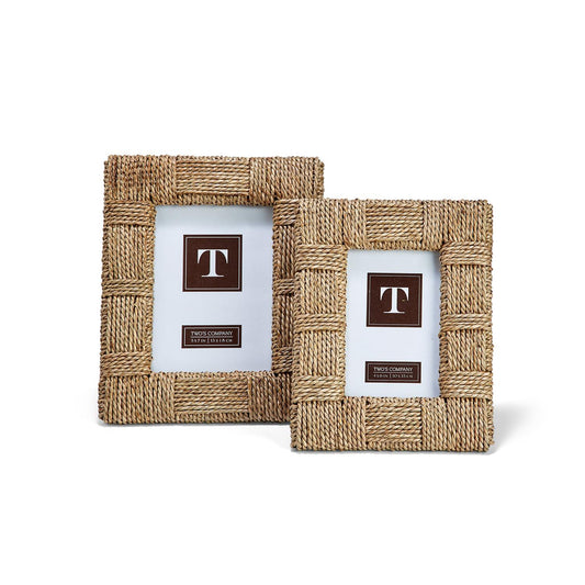 Sea Grass Photo Frames (Set of 2)