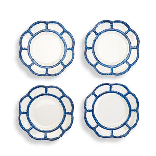 Blue Bamboo Dessert Plates (Set of 4)