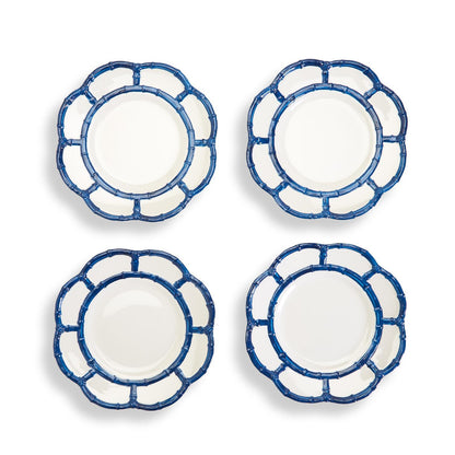 Blue Bamboo Dessert Plates (Set of 4)